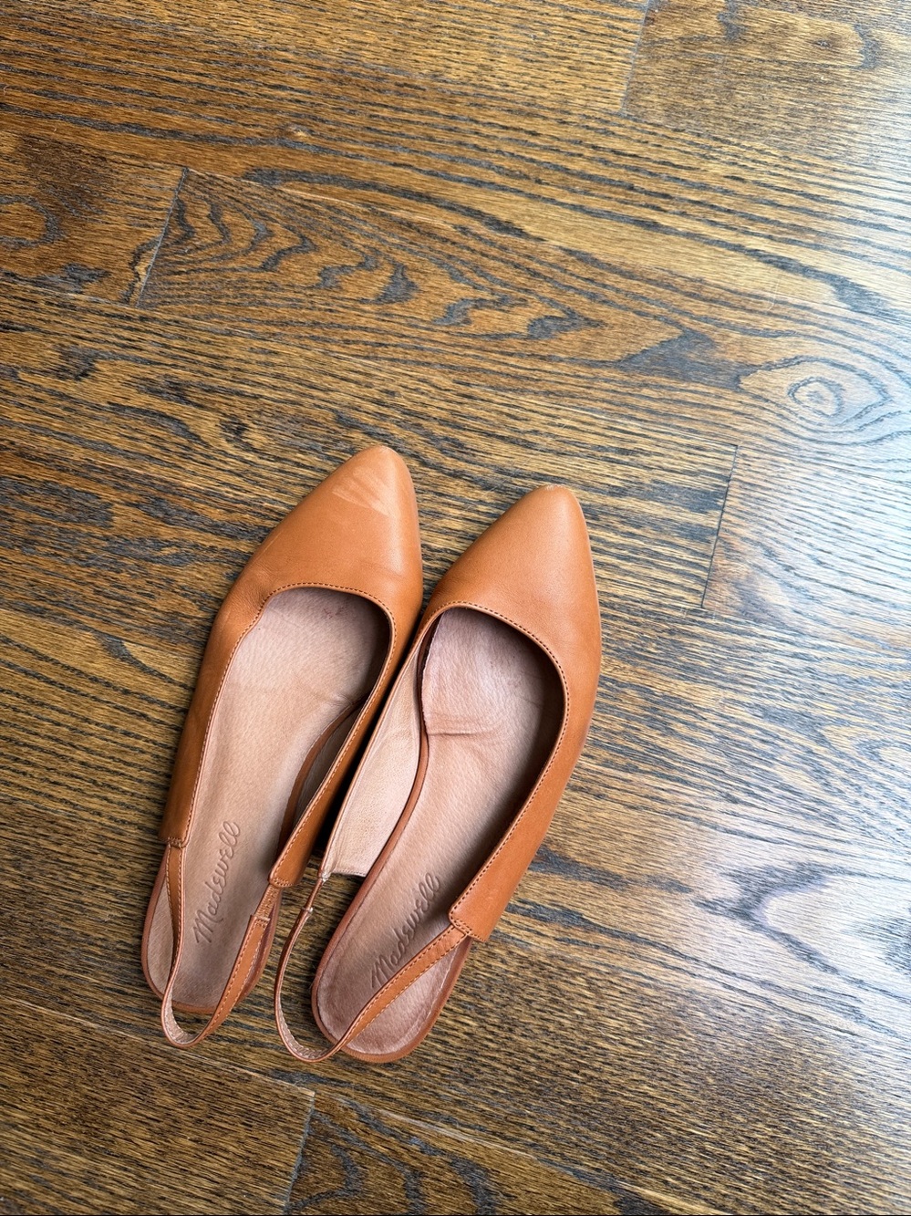 Madewell Margot Slingback Flat in English Saddle Leather